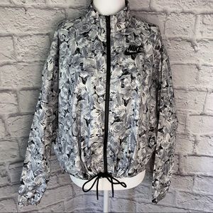 Black & White Nike Floral Windbreaker